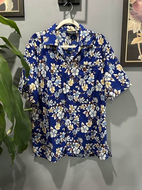 Pacific & Co. Other - Pacific & Co Mens Blue Floral Print Hawaiian Button Down Shirt sz Medium